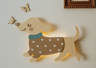 LILA DACHSHUND NIGHT LIGHT